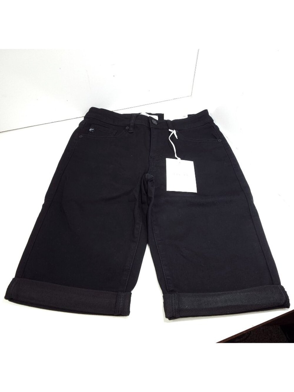 KanCan Bermuda Shorts Women’s Size 5/26 Black Denim Mid Rise – NWT